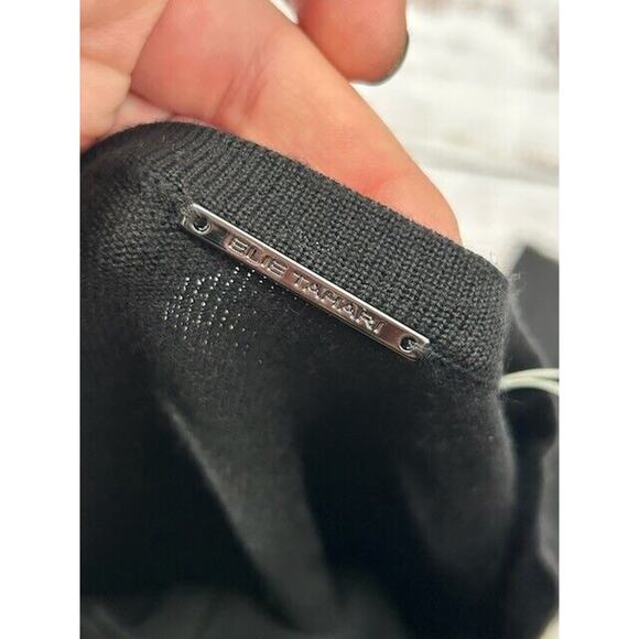 Elie Tahari Womens Cardigan Sweater Classic Button Down Merino Wool Black Large - Picture 3 of 8